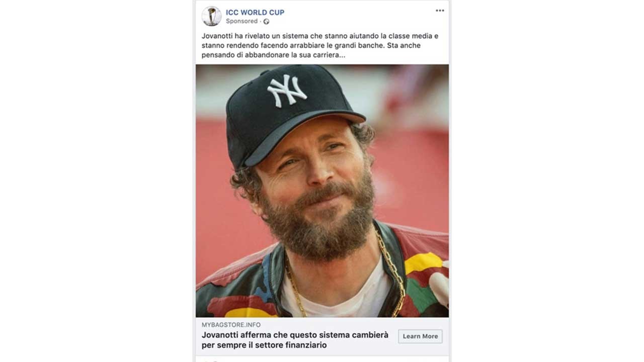 Clicchi sulla foto di Jovanotti e ti rubano i dati