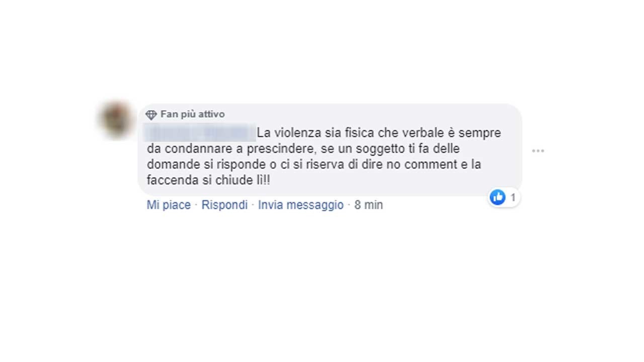 screen commenti distanze accaduto Filippo Roma