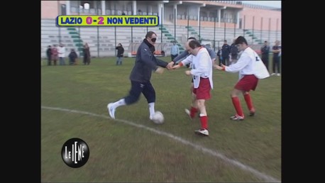 Lazio contro giocatori non vedenti