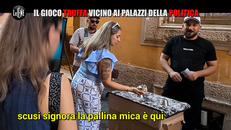 Il gioco truffa vicino ai palazzi della politica